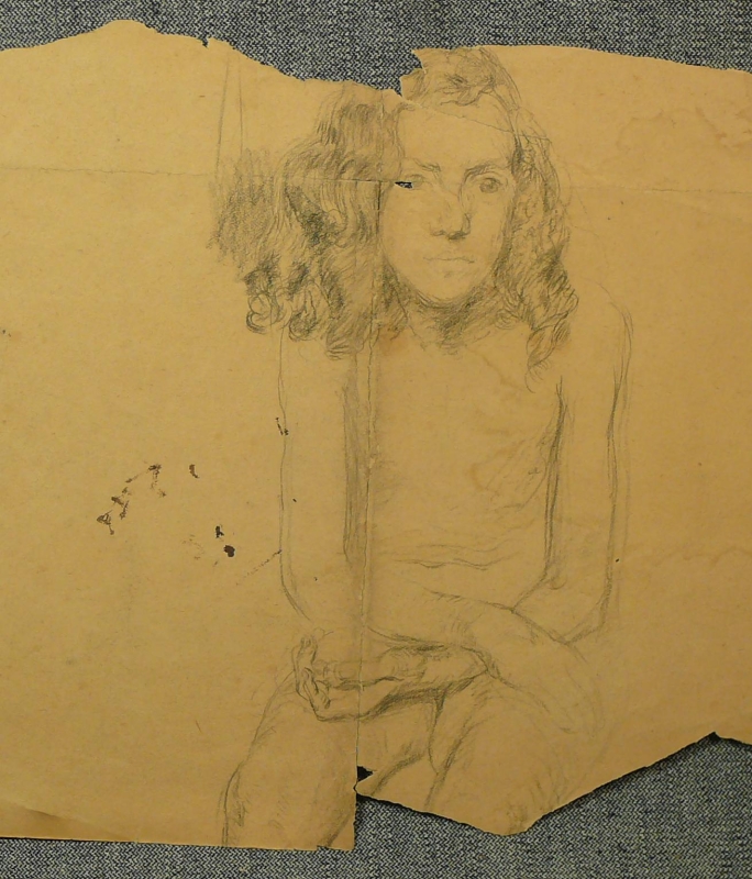 Recto:Study seated nude, Verso copy of a Japanese line drawing